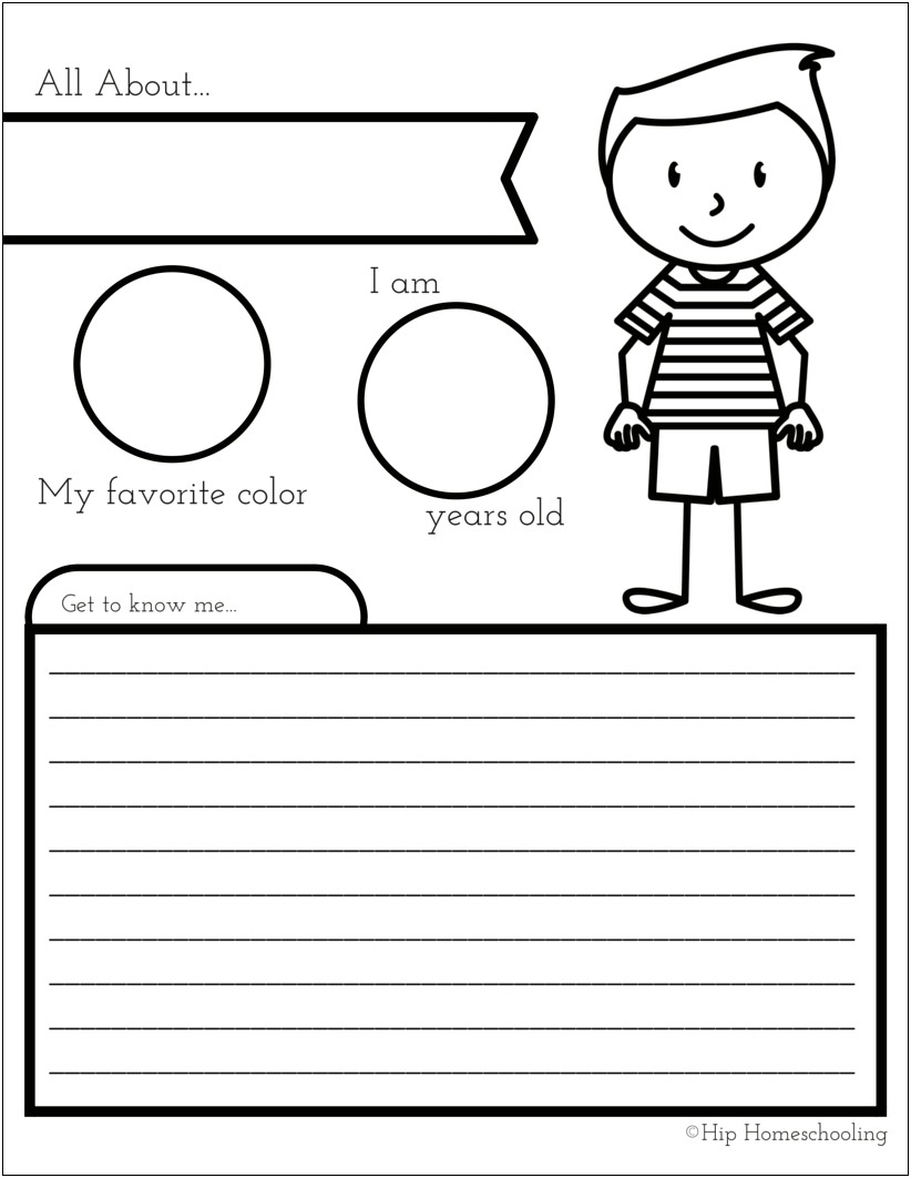 About Me Template 3rd Grade Free