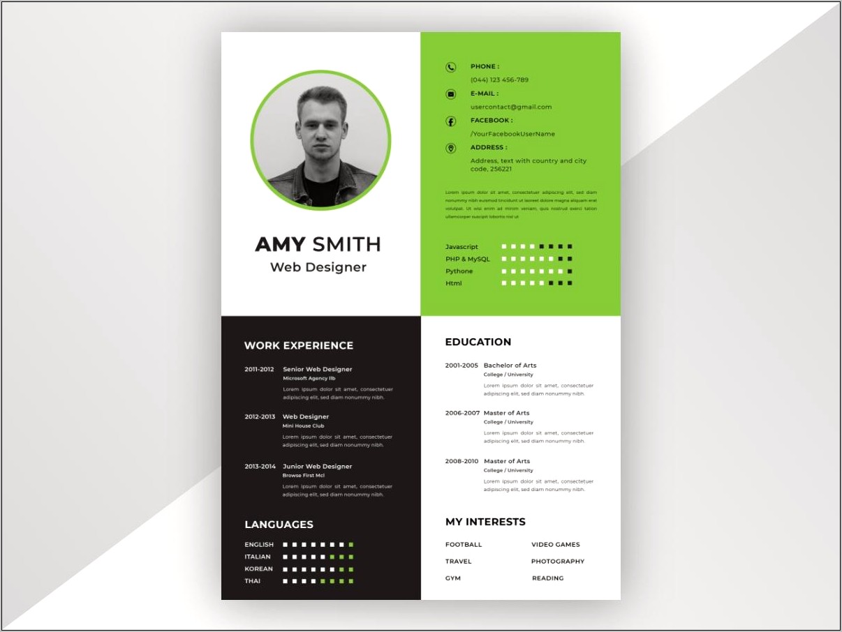Academic Cv Template Word Free Download