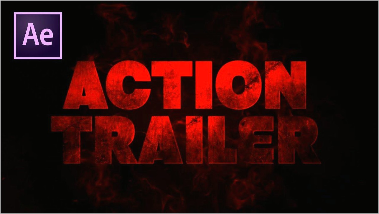 Action Trailer After Effects Template Free