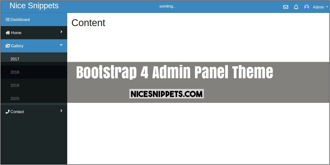 Admin Panel Css Template Free Download