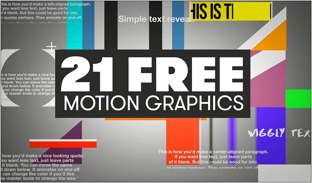Adobe After Effects 2018 Free Templates