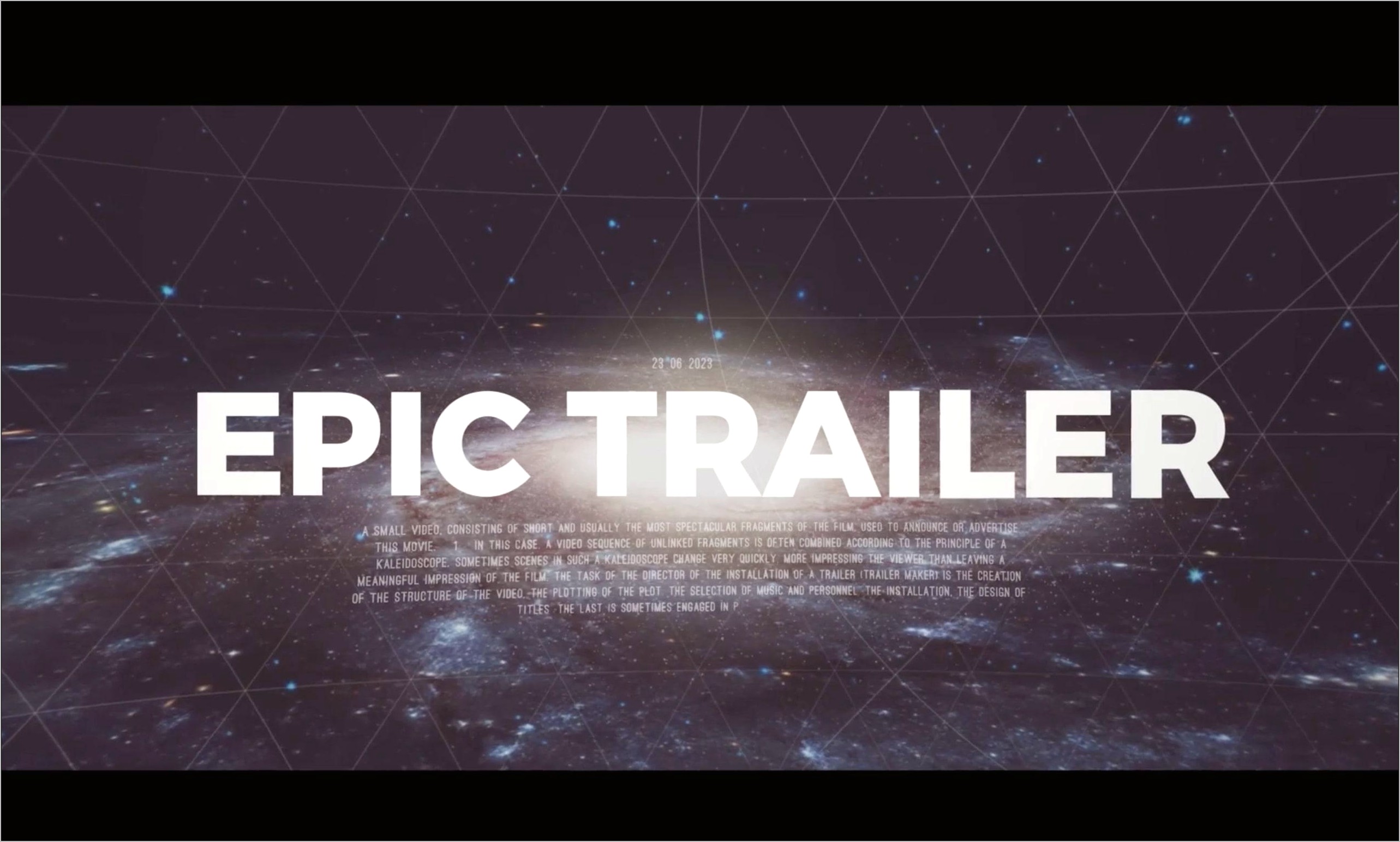 After Effect Movie Trailer Template Free
