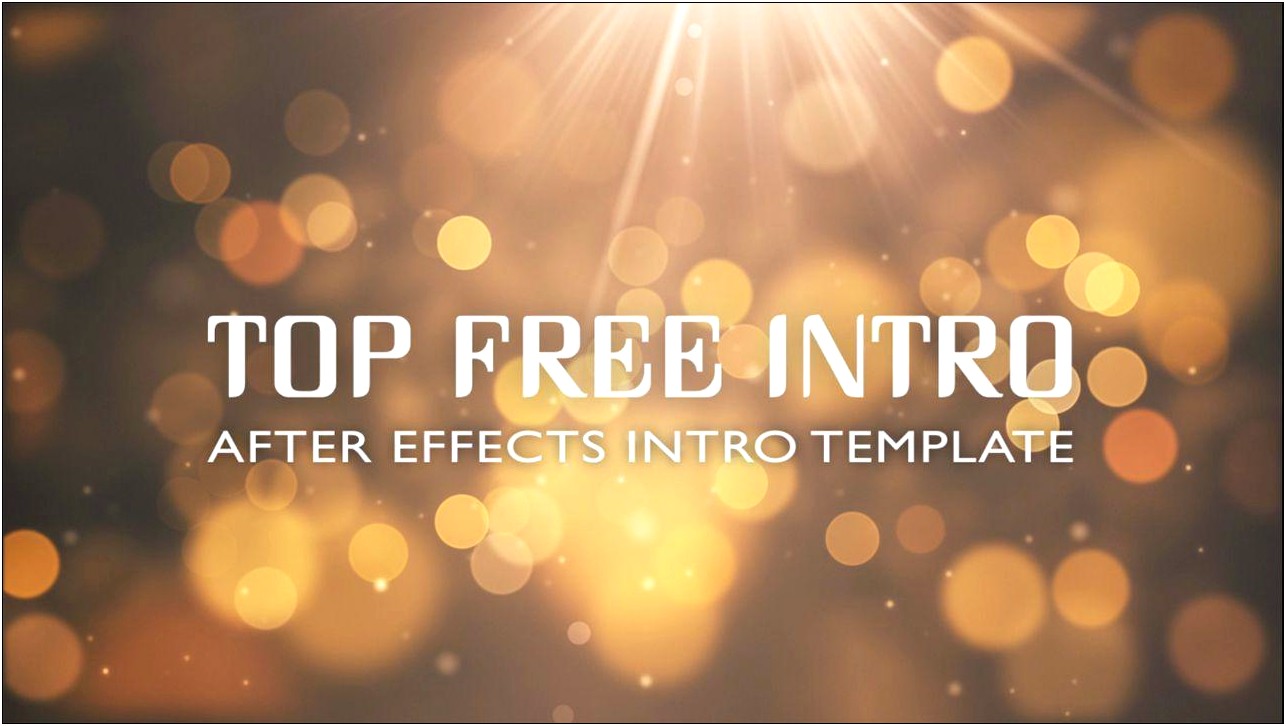 After Effects Blender Template Downloads Free