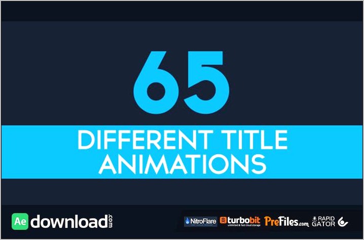 After Effects Free Template Text Animation