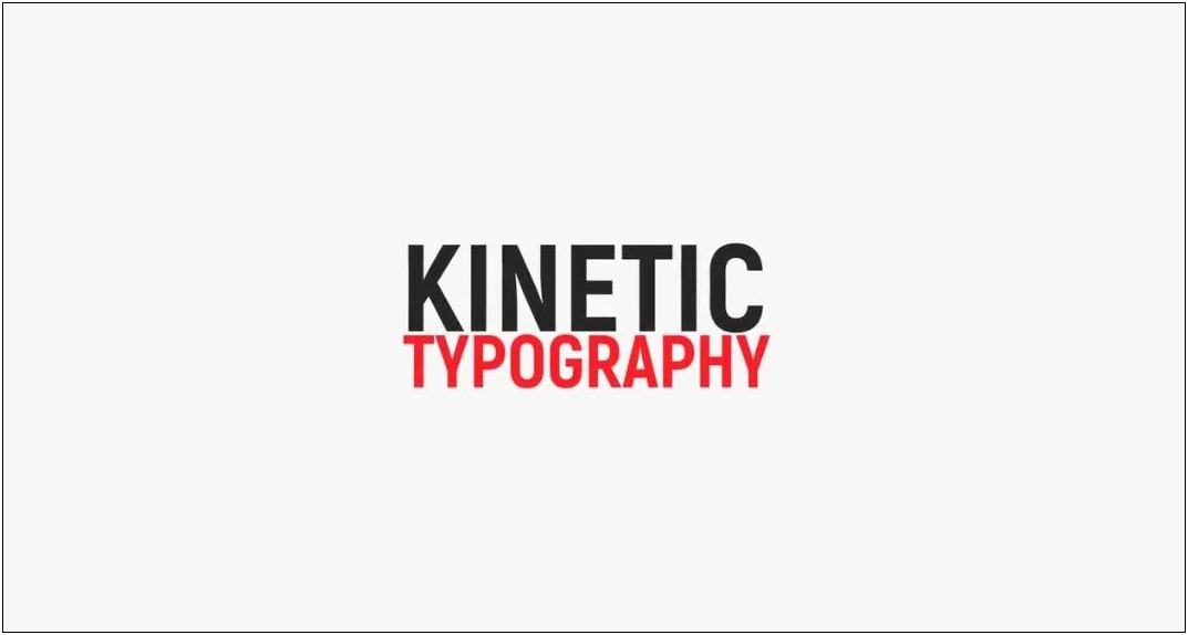 After Effects Kinetic Typography Templates Free