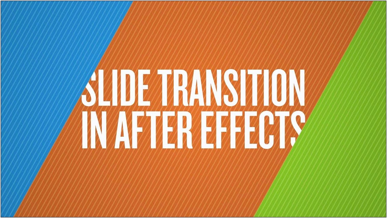 After Effects Template Free Transitions Left