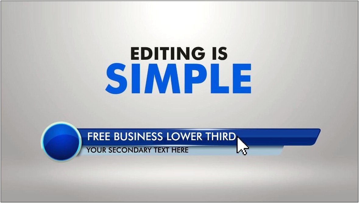 After Effects Templates Free Lower Third