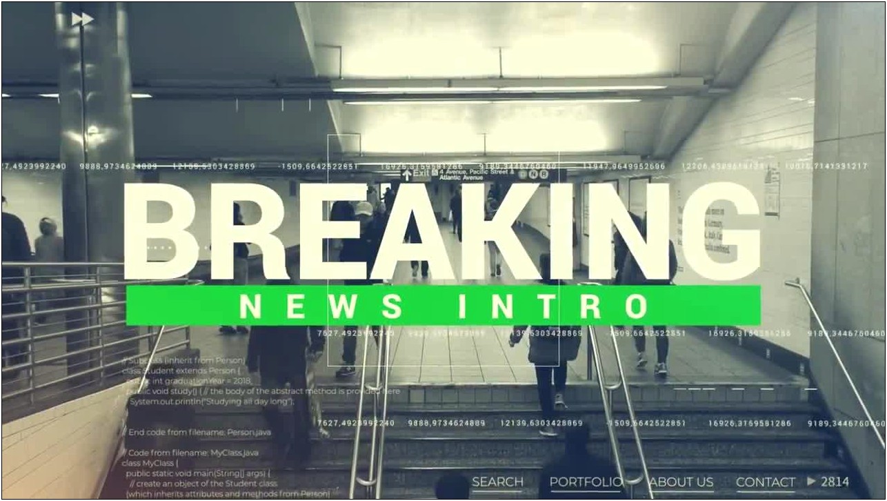 After Effects Templates Free News Intro