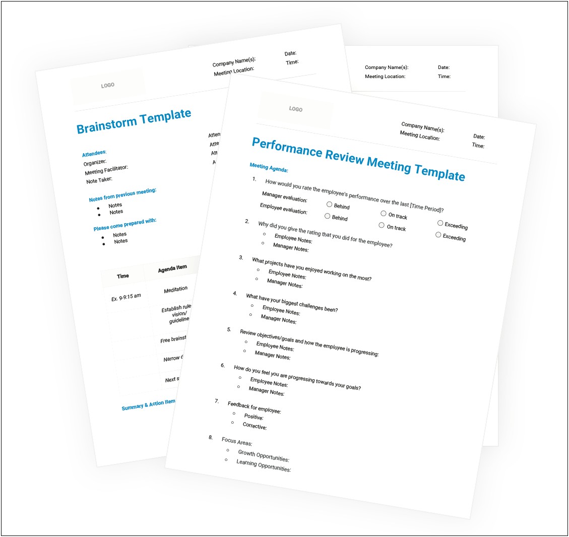 Agenda Templates For Meetings Free Download