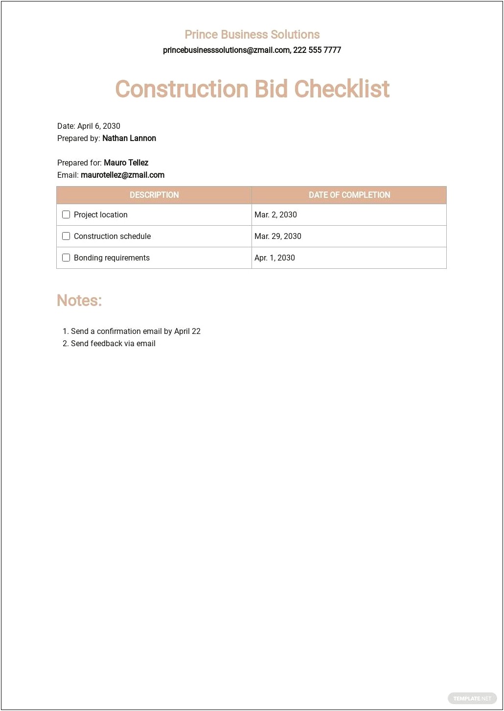 Aicp Bid Form Excell Template Free