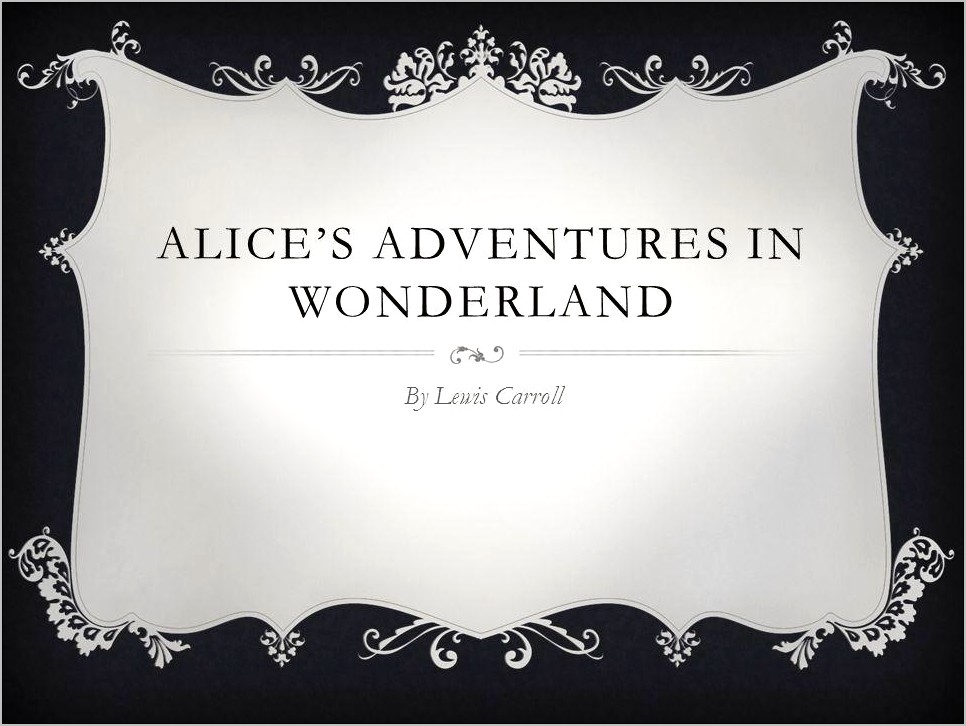 Alice In Wonderland Powerpoint Template Free