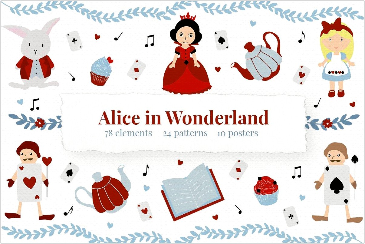 Alice In Wonderland Stationery Templates Free