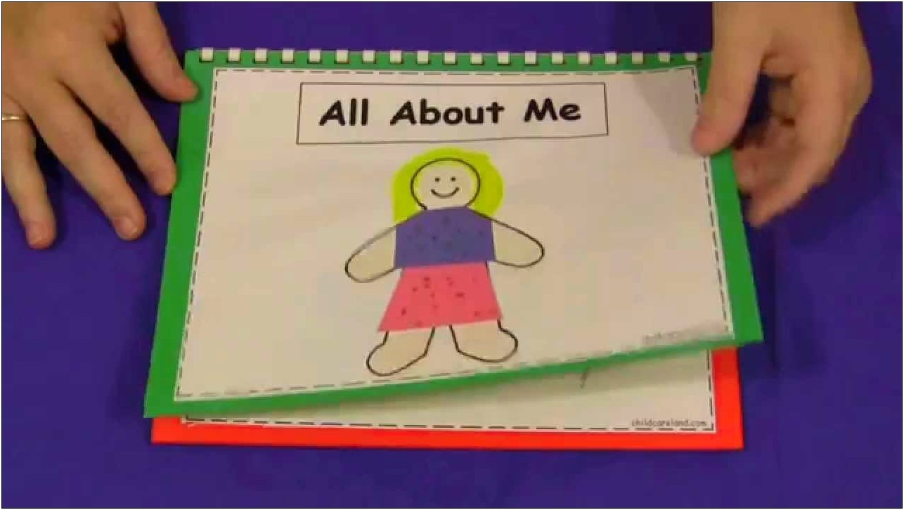 All About Me Free Preschool Template