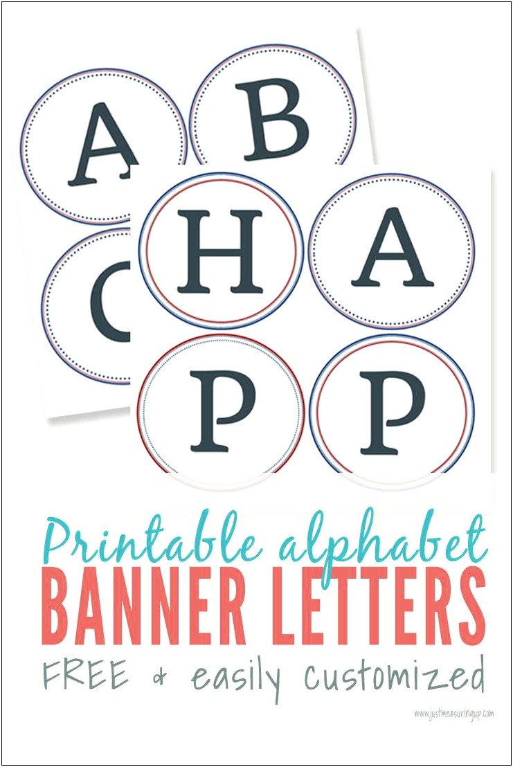 Alphabet Letters Free Banner Template Printables
