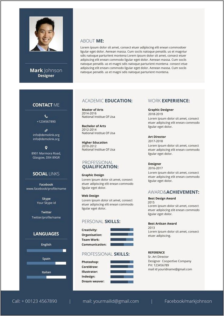 Architect Cv Template Free Download Psd