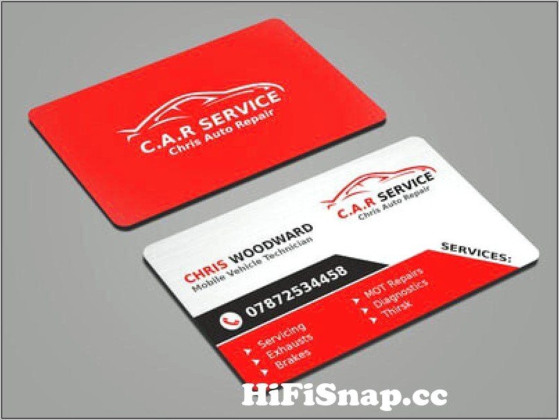 Auto Repair Business Card Templates Free