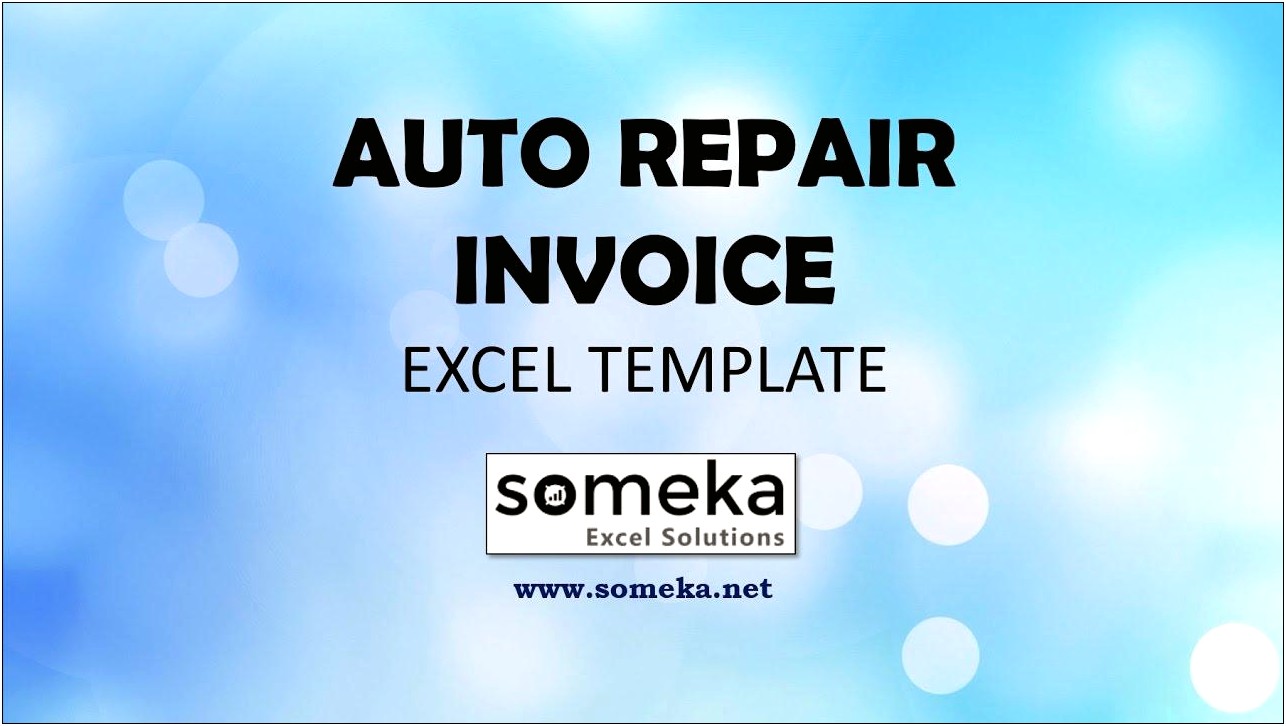 Auto Repair Invoice Template Word Free