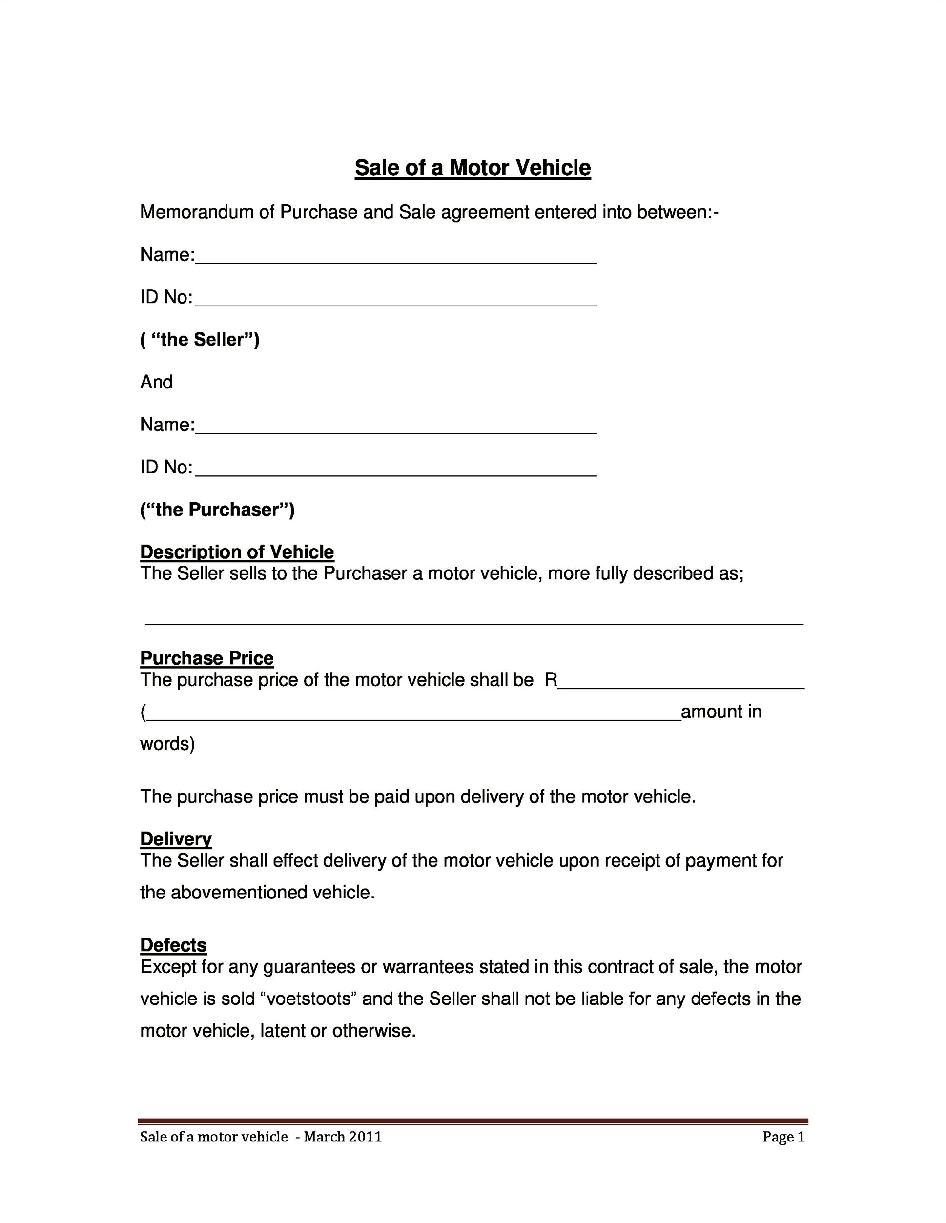 Auto Transport Contract Template Free Download