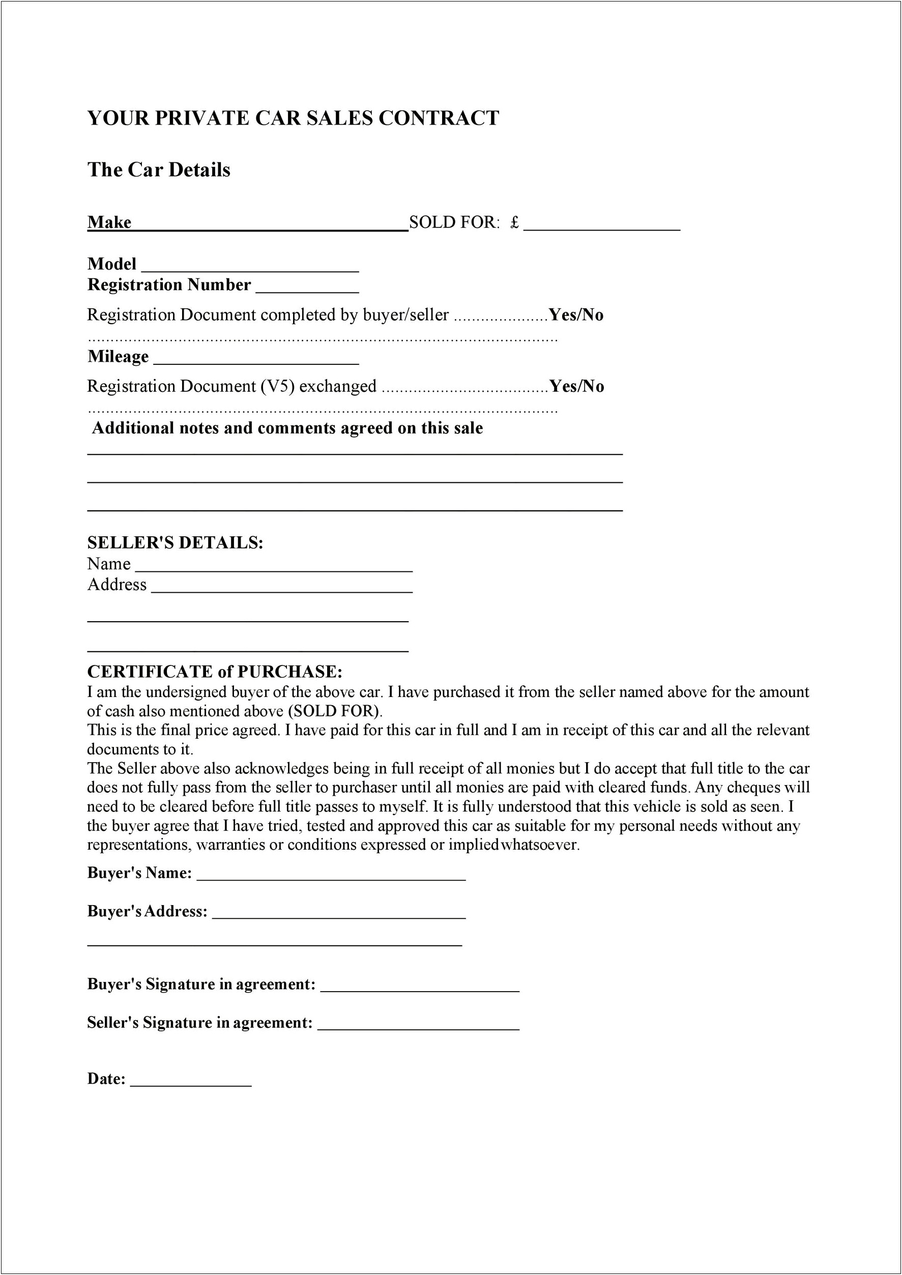 Auto Transport Contract Template Free Template