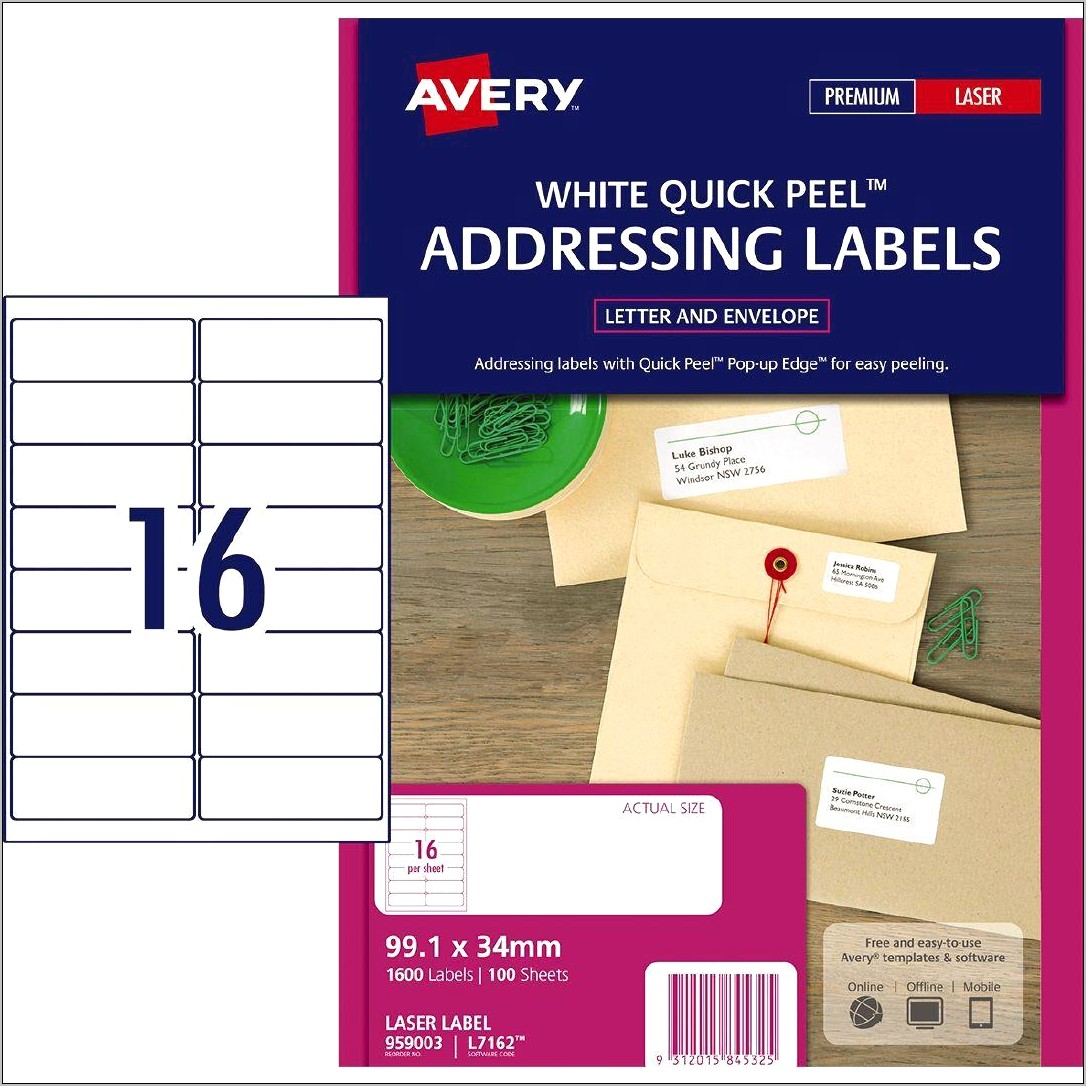 Avery L7162 Label Template Free Download