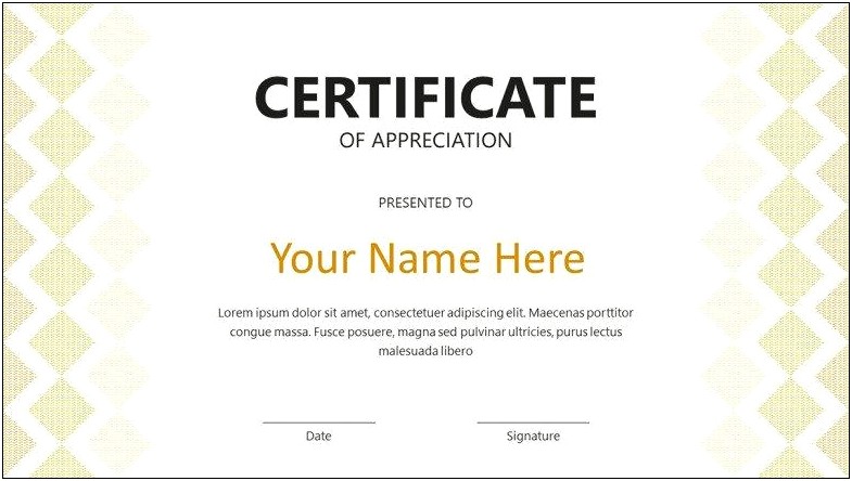 Award Certificate Free Templates In Google