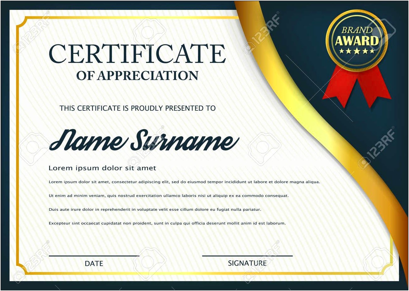 Award Certificate Templates Vector Free Download