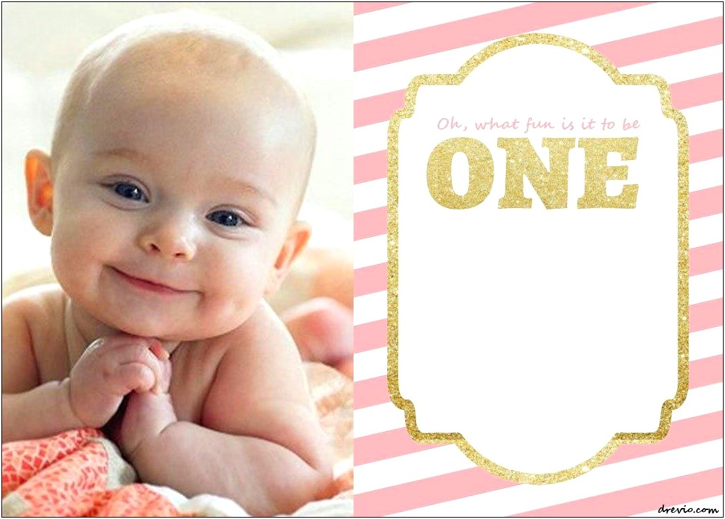 Baby Birthday Invitation Card Template Free