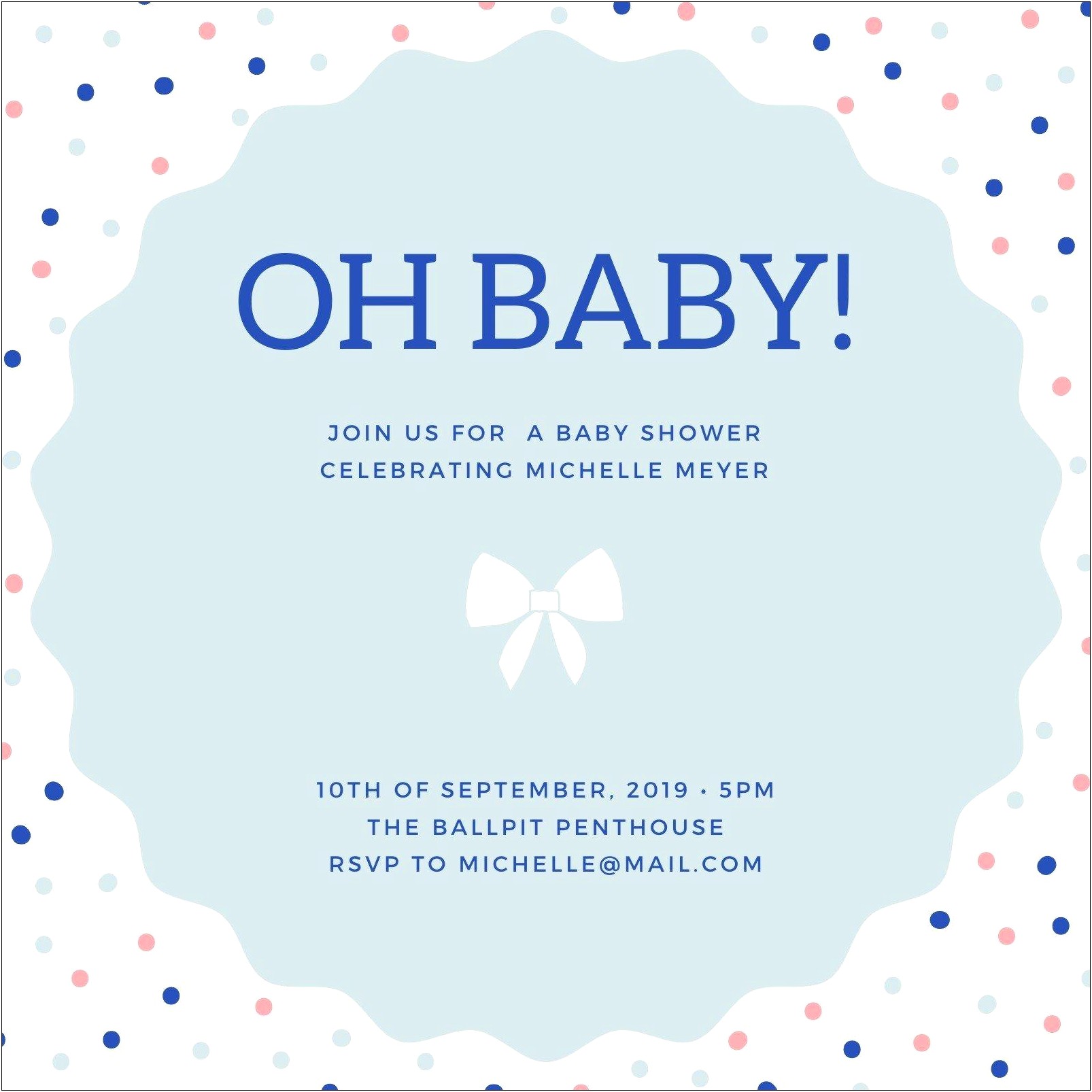 Baby Boy Baby Shower Free Template