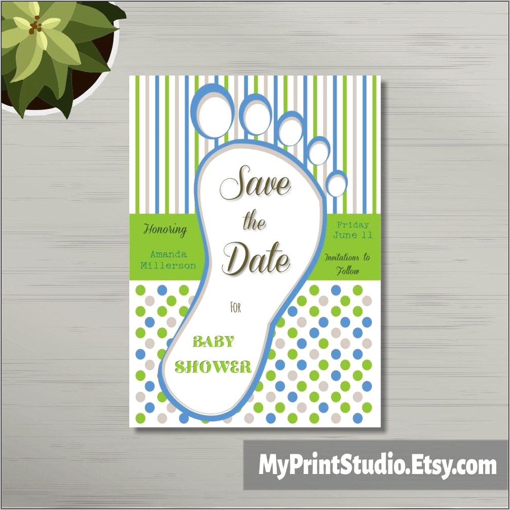 Baby Shower Card Template Free Download