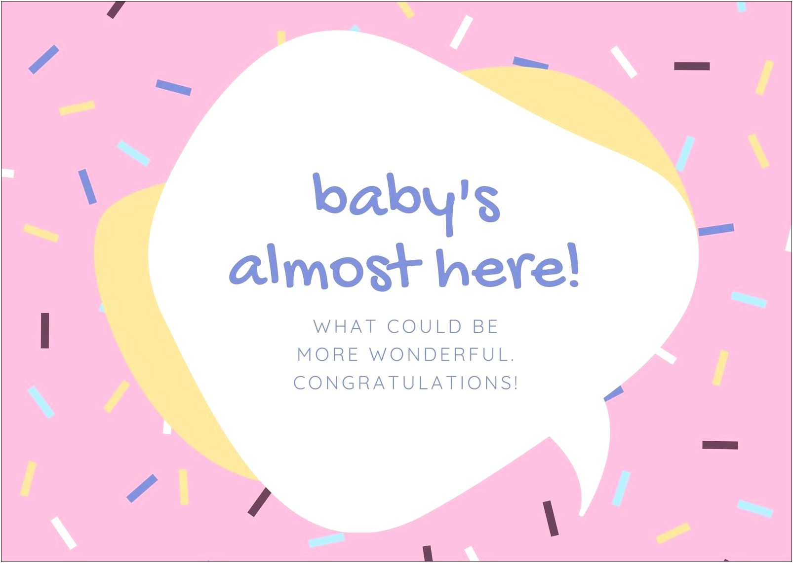 Baby Shower Greeting Card Template Free