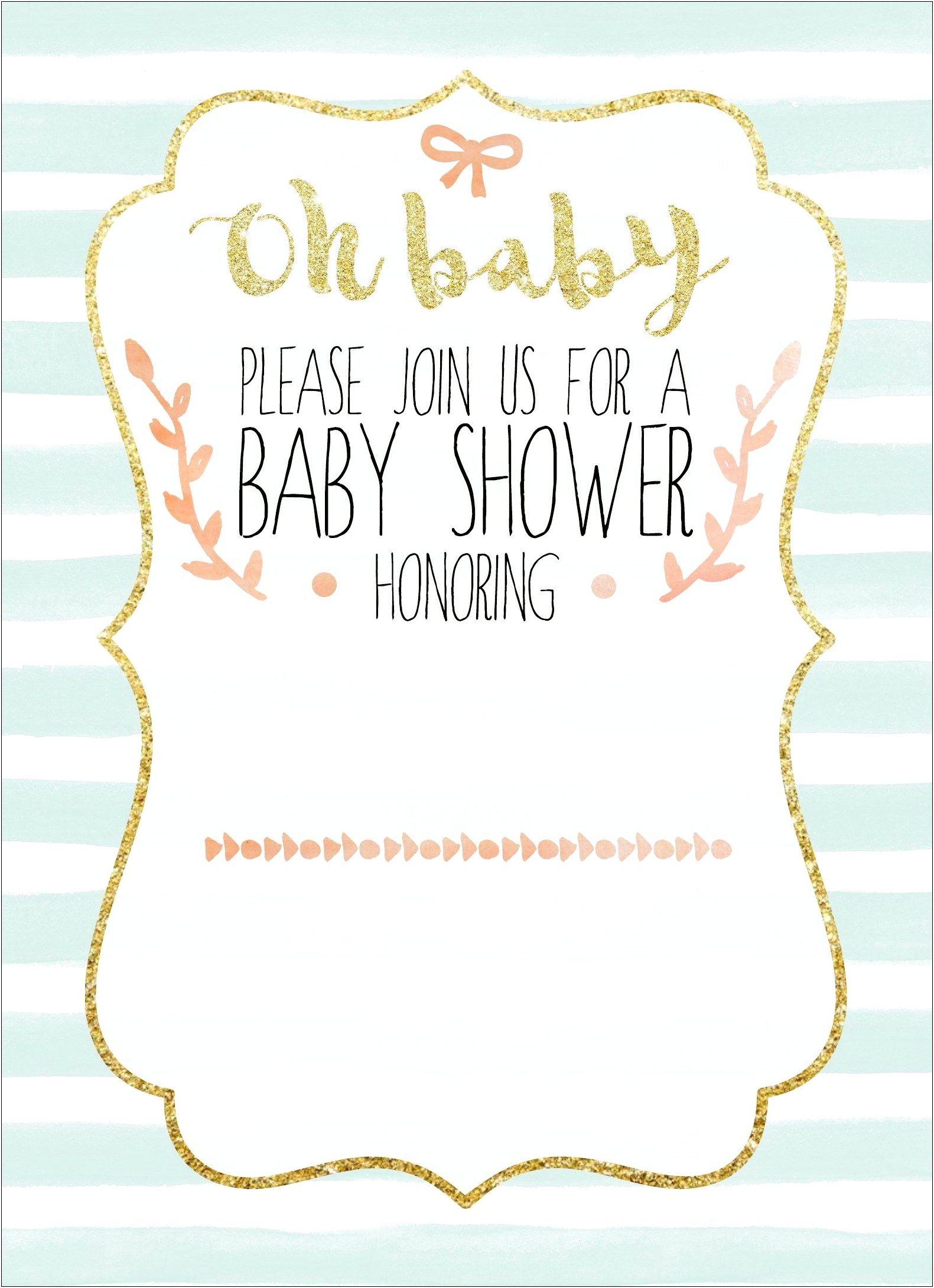 Baby Shower Invitation Template For Free