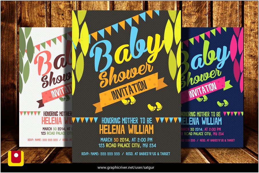 Baby Shower Invitation Template Psd Free