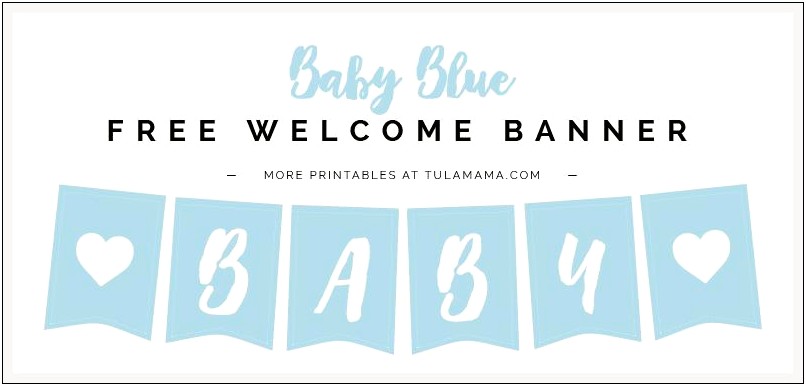 Baby Shower Party Banner Template Free