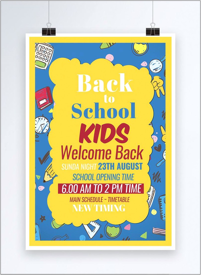 Back To School Night Template Free