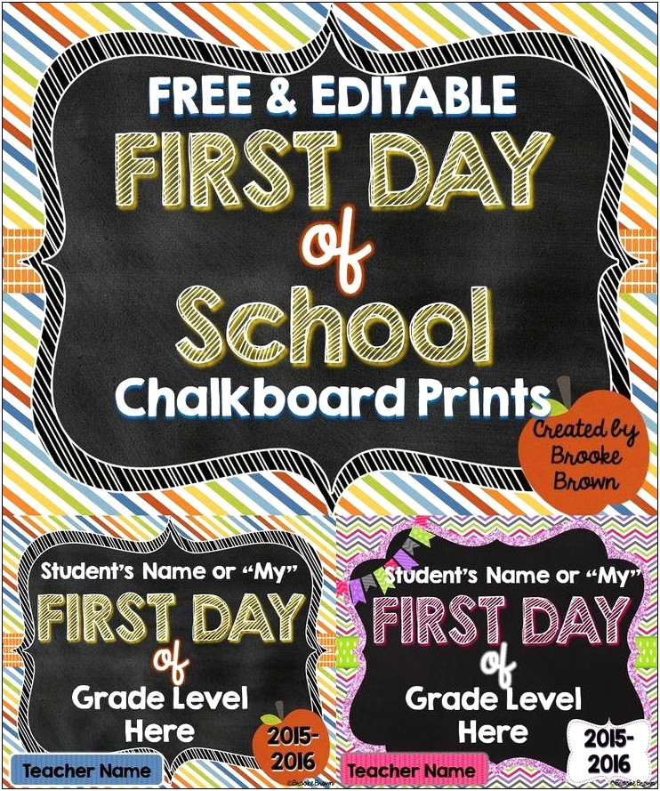 Back To School Sign Templates Free