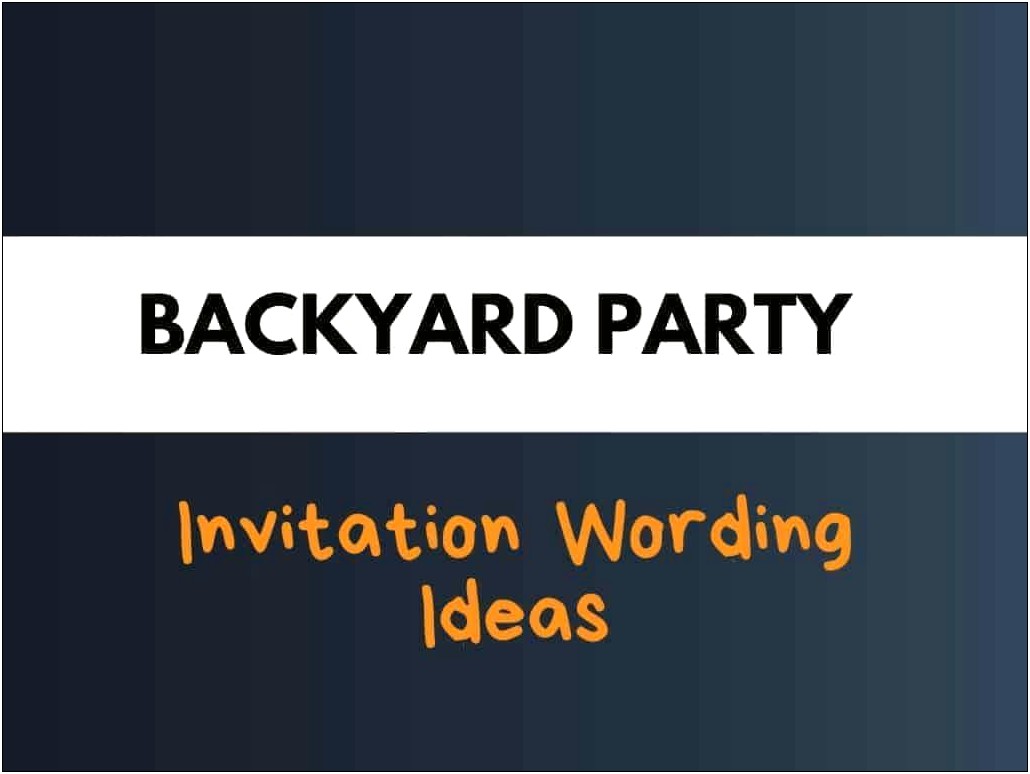 Backyard Garden Party Invitations Templates Free