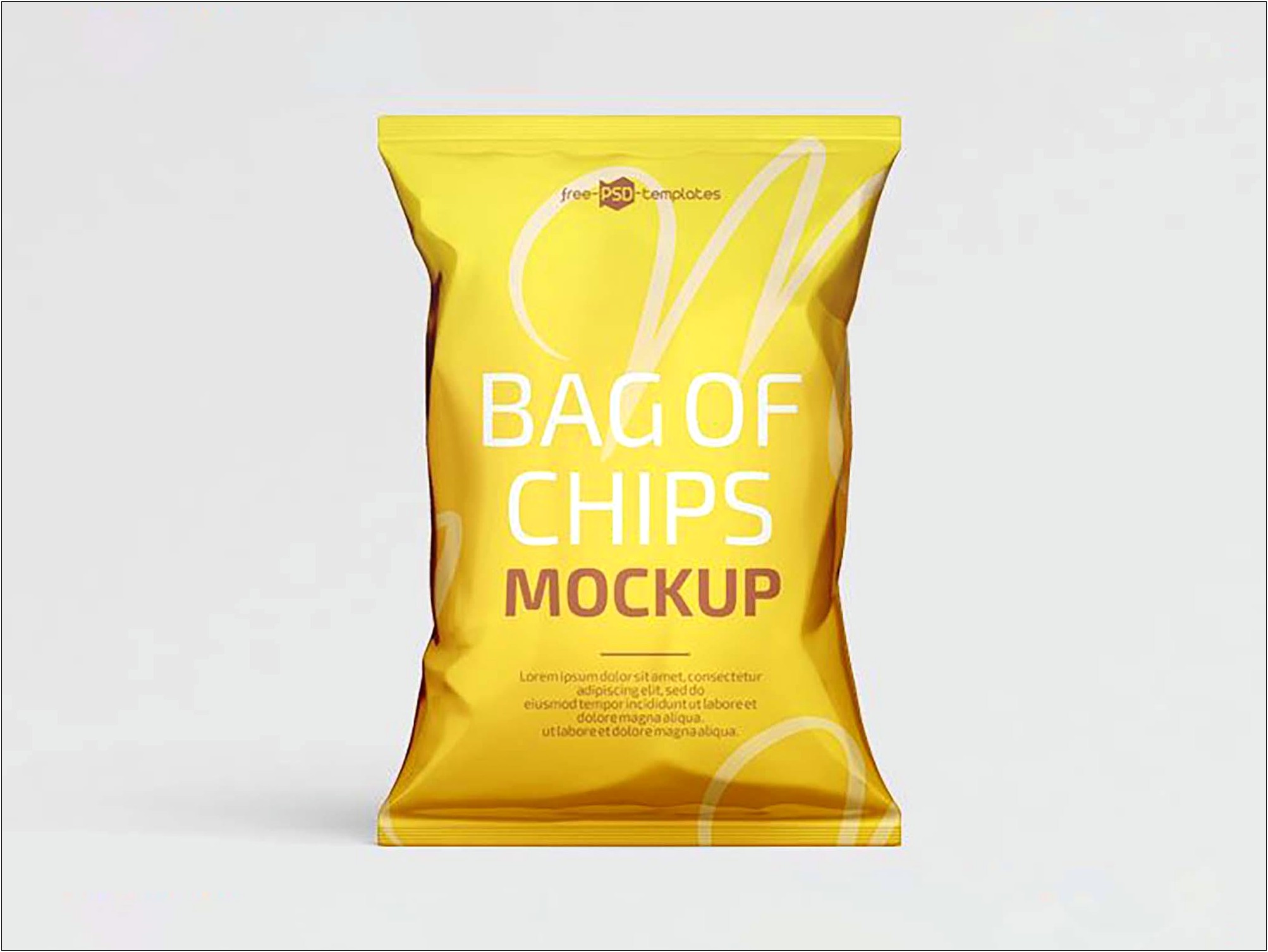 Bag Of Chips Mockup Template Free