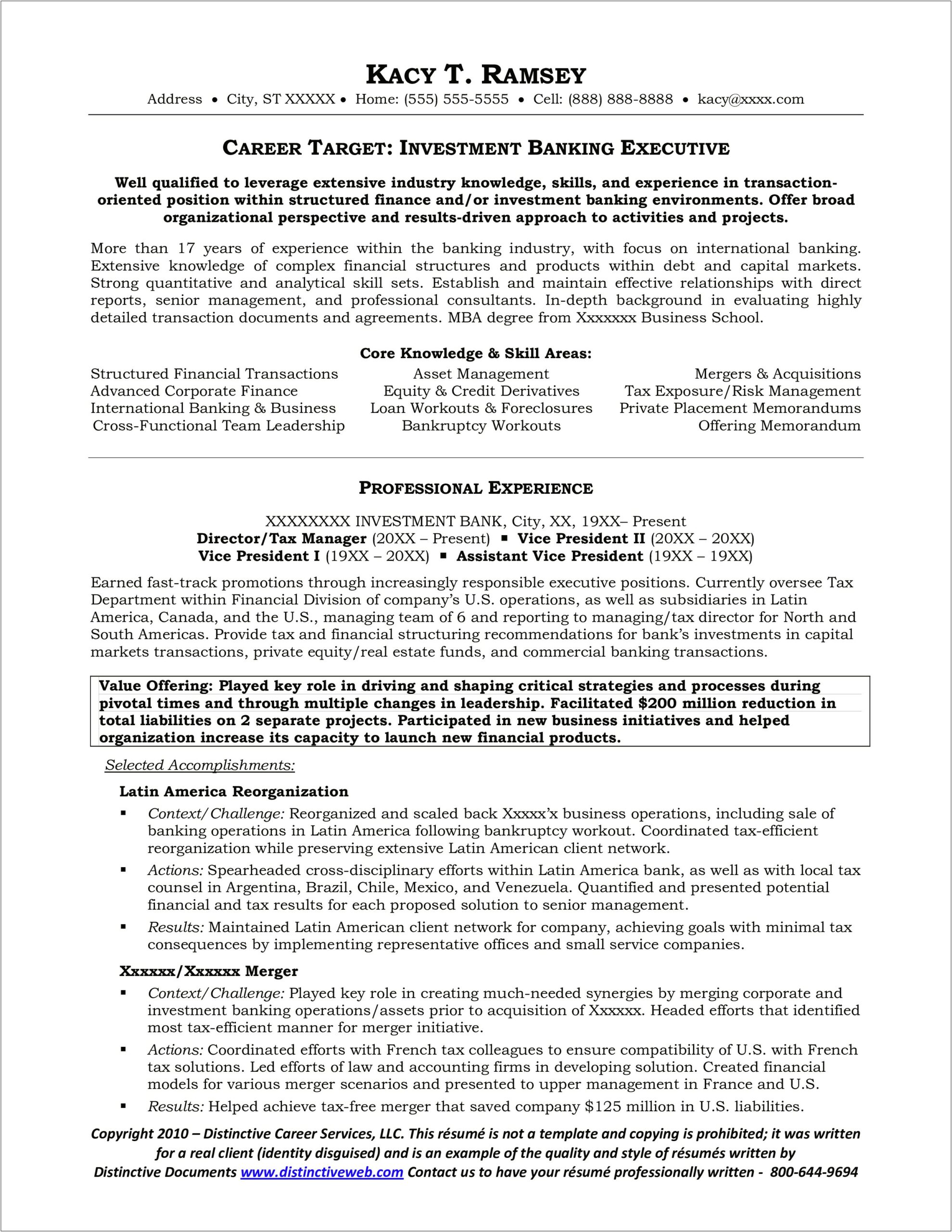 Banking Cv Template Word Free Download