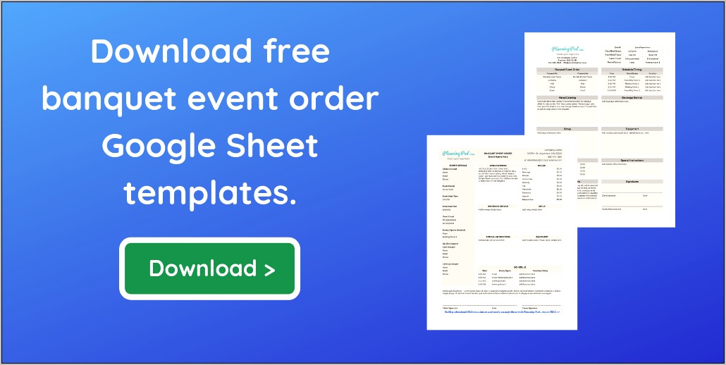 Banquet Event Order Template Word Free