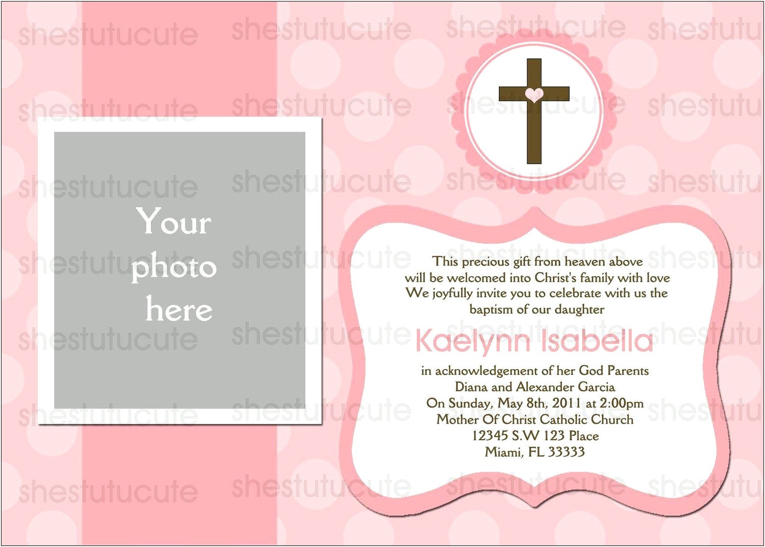 Baptism Invitation Template Psd Free Download