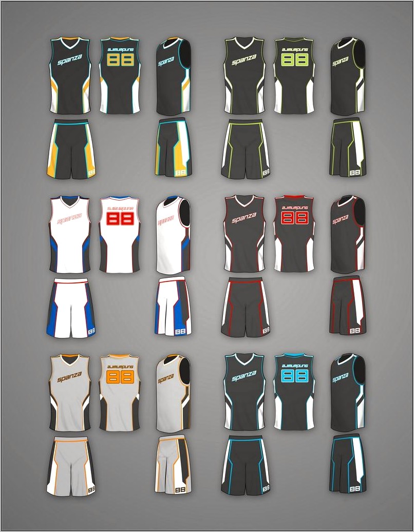 Basketball Uniform Jersey Psd Template Free