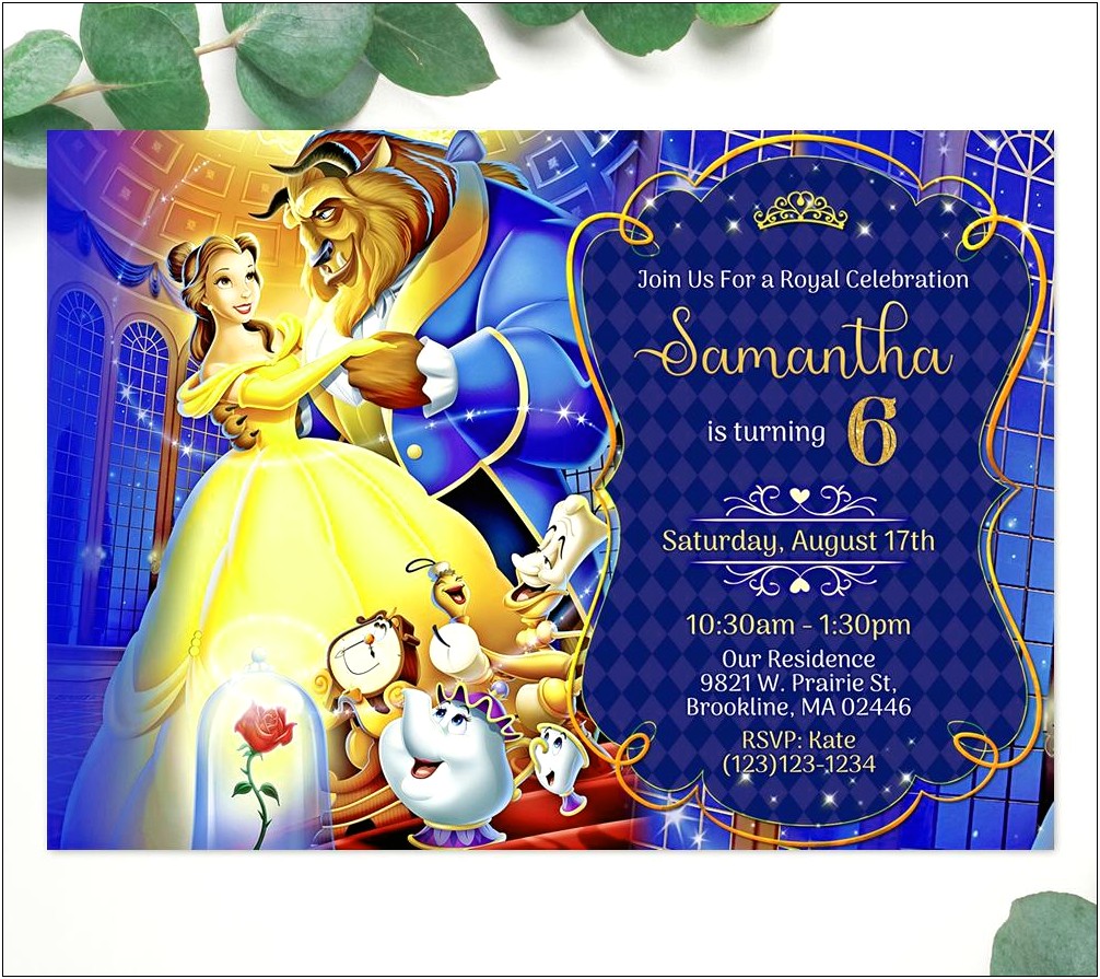 Beauty And The Beast Templates Free