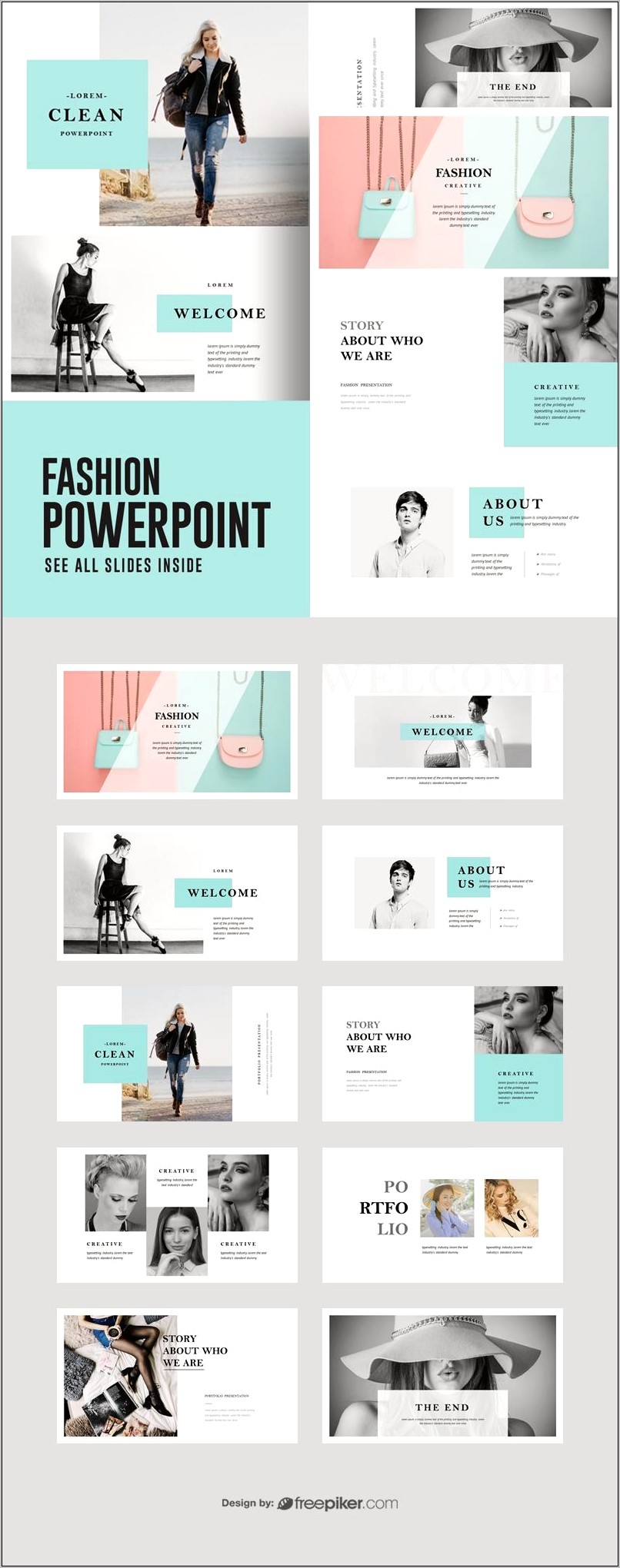 Beauty Fashion Powerpoint Templates Free Download