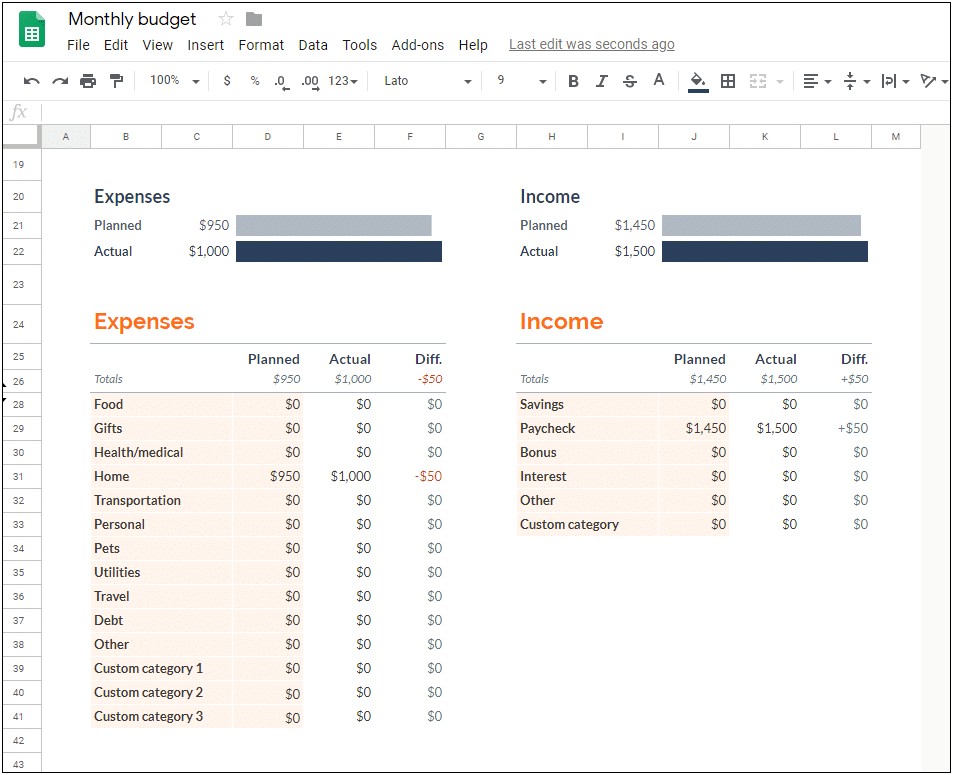 Best Basic Budget Excel Template Free