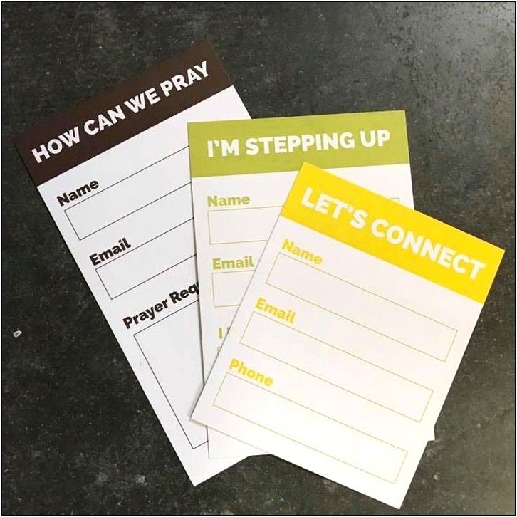 Best Free Church Connect Card Templates
