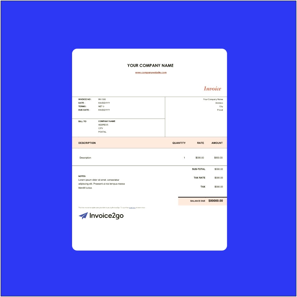 Best Free Invoice Template For Android