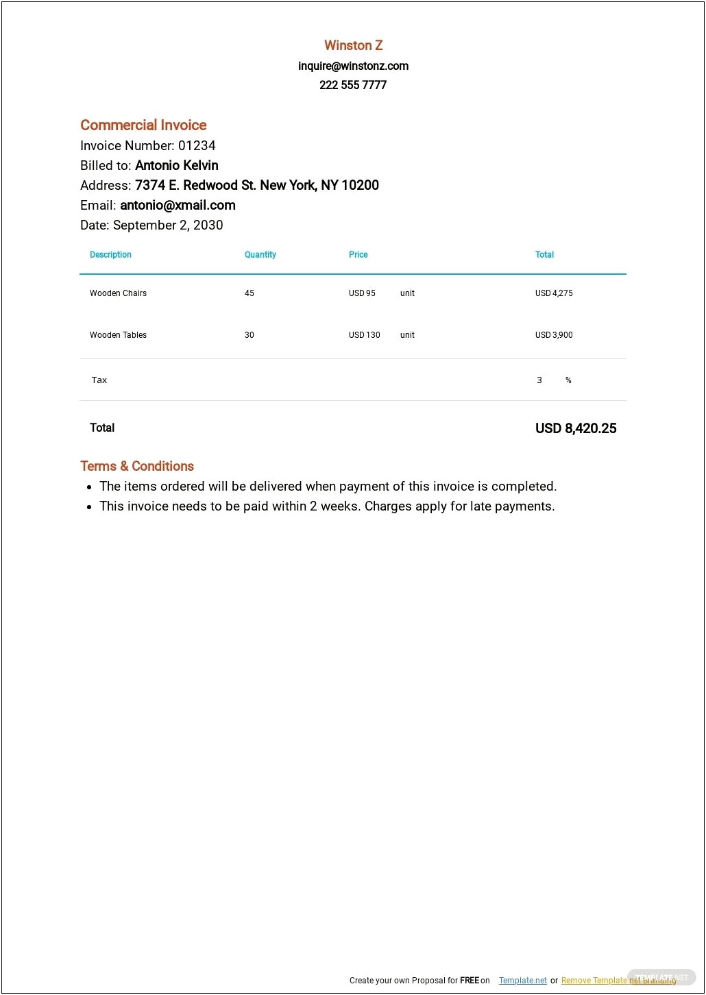 Best Free Invoice Template For Mac
