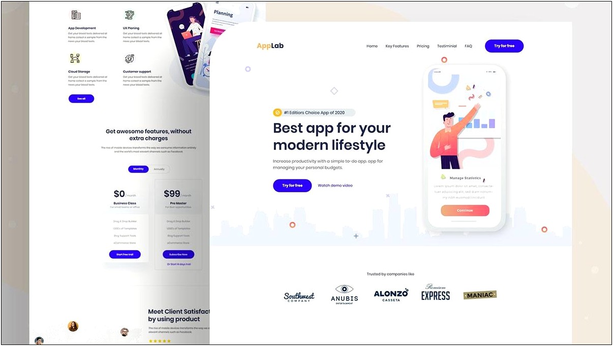 Best Free Landing Page Psd Templates