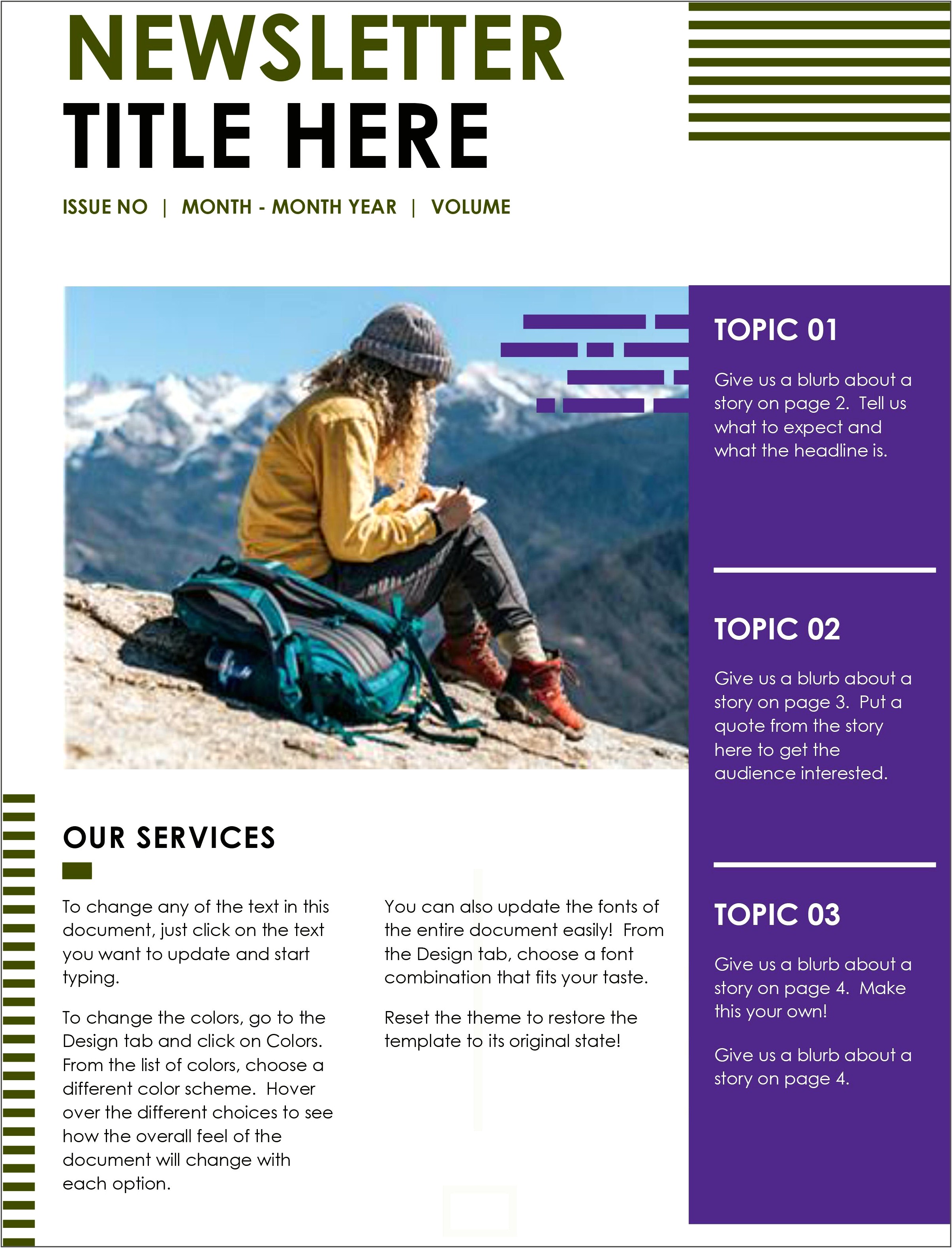 Best Free Newsletter Templates For Word