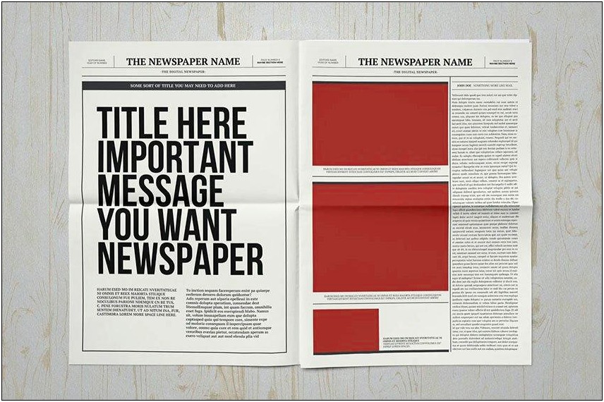 Best Free Newspaper Template For Publisher